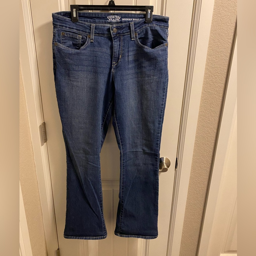 Levis Strauss Signature Jeans 14 M Modern Bootcut Blue Stretch Denim 14M Boot Cu